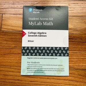 College Algebra Seventh Edition Blitzer MyLab Math Student Access Kit Sealed